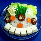 Shabu Shabu Nabe (Hotpot) Assorted Vegetables Ver. 1 Replica - Fake Food Japan