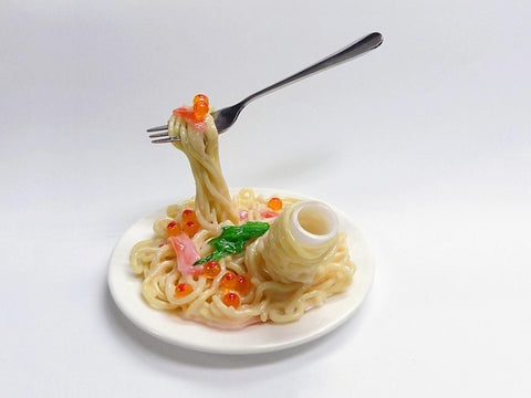 Spaghetti with Salmon & Cream Sauce Small Size Replica (Pencil/Pen Stand Version)