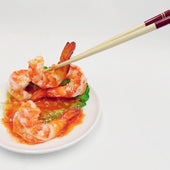 Stir-Fried Shrimp with Chili Sauce & Chopsticks Smartphone Stand - Fake Food Japan
