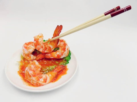 Stir-Fried Shrimp with Chili Sauce & Chopsticks Smartphone Stand