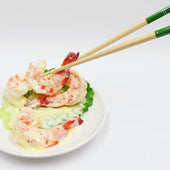 Stir-Fried Shrimp with Mayonnaise & Chopsticks Smartphone Stand - Fake Food Japan