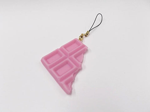 Strawberry Chocolate Bar Piece Cell Phone Charm/Zipper Pull