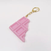 Strawberry Chocolate Bar Piece Keychain - Fake Food Japan