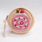 Strawberry Roll Cake Circular Purse - Fake Food Japan