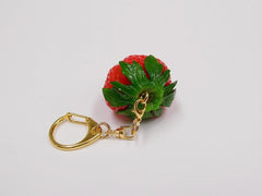 Strawberry with Stem Keychain