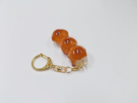 Toasted Dumplings Covered in a Soy & Sugar Sauce (3-piece with Skewer) Keychain