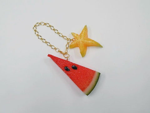 Watermelon (small) Ver. 2 & Star Fruit (small) Bag Charm