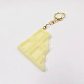 White Chocolate Bar Piece Keychain - Fake Food Japan