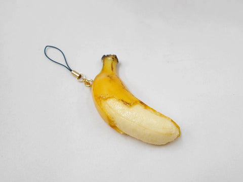 Whole Peeled Banana Cell Phone Charm/Zipper Pull