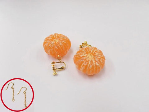 Whole Peeled Orange (small) Pierced Earrings